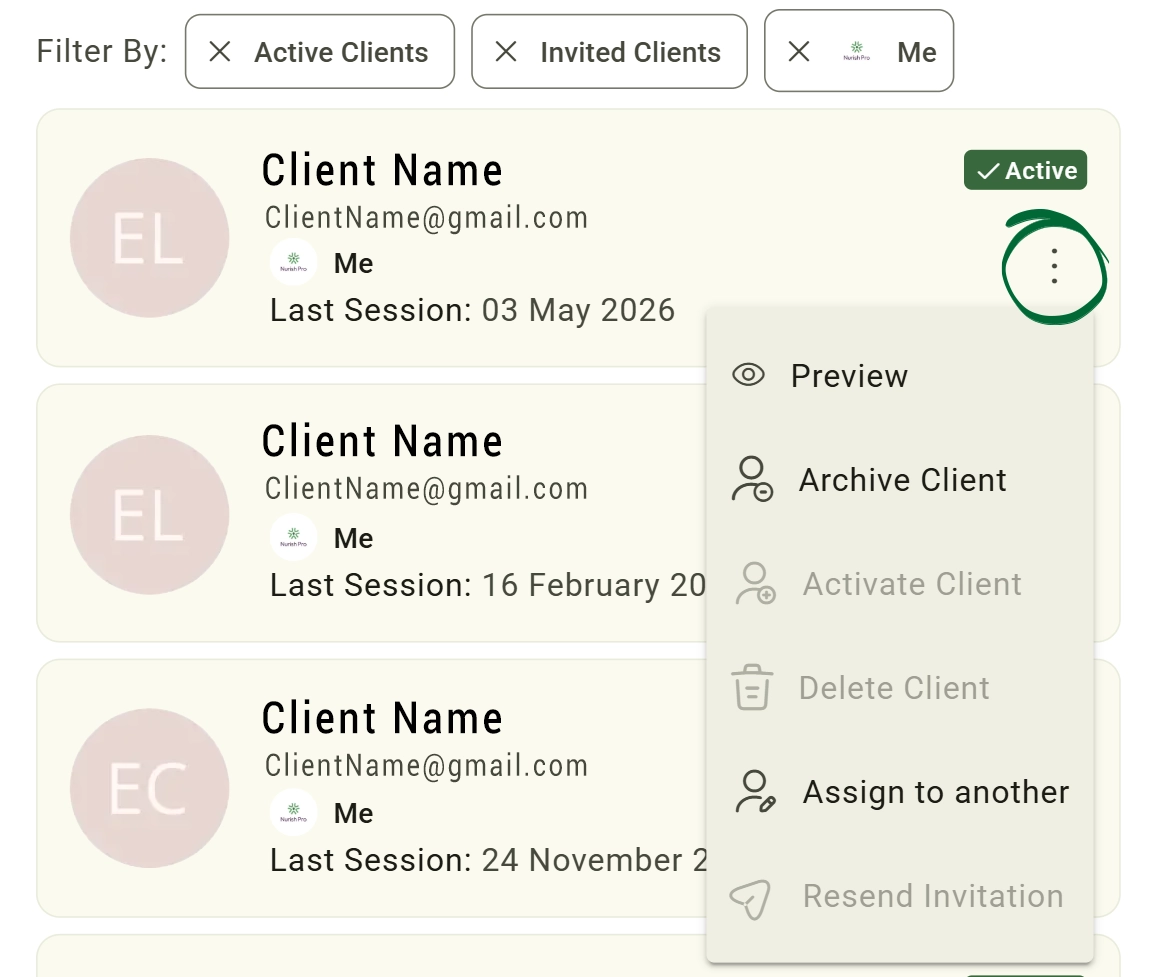 Available Actions screenshot